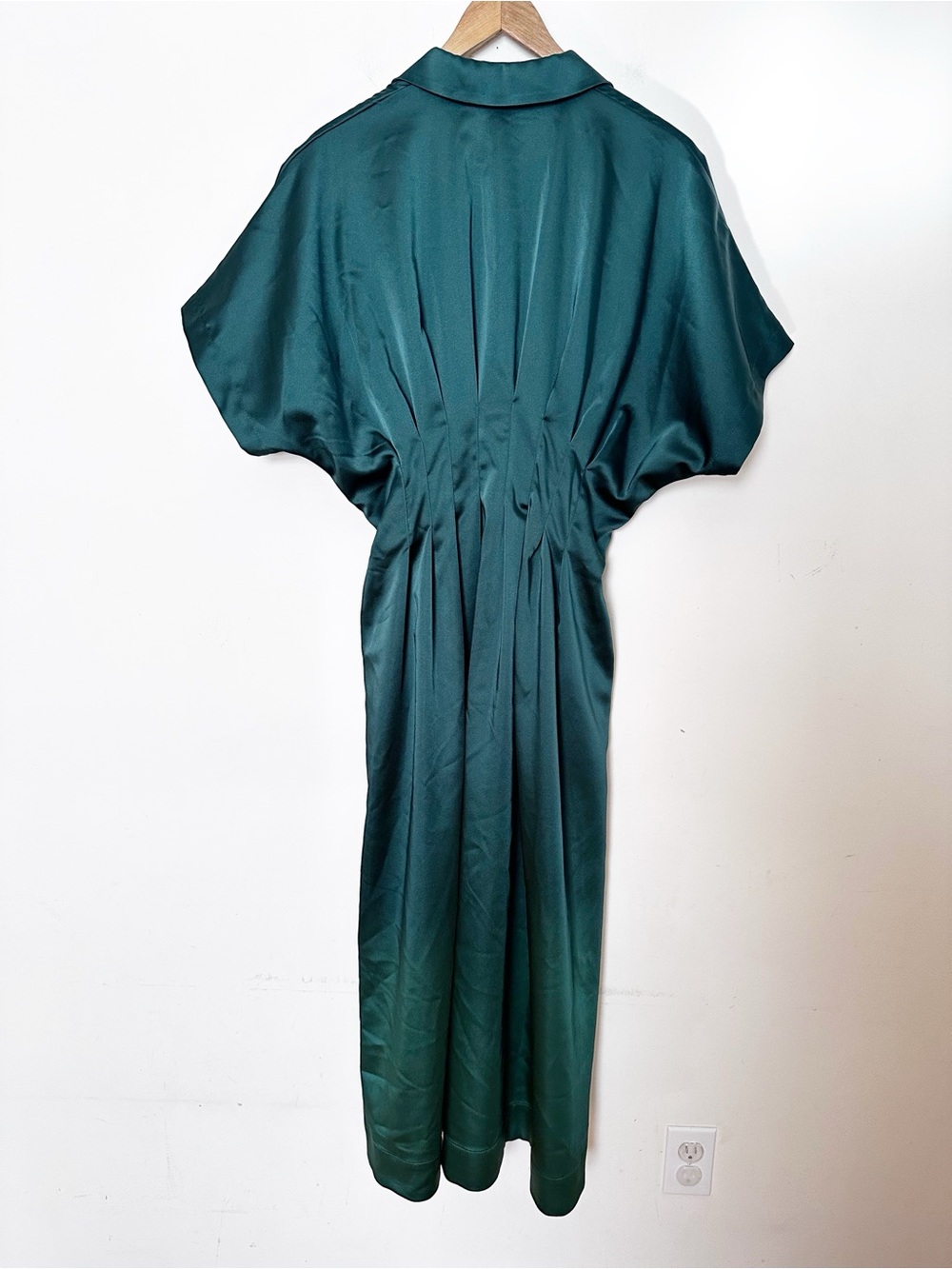 Anthropologie The Tobie Satin Shirt Dress by Exquise - Picture 6 of 8